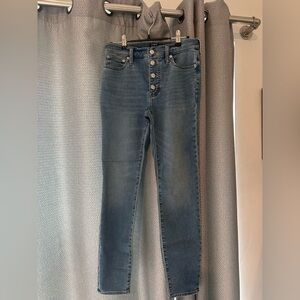 J.Crew Blue Denim 9" Mid-Rise Skinny Jeans